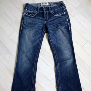 Ariat Real denim, low waisted, dark wash, bootcut jeans, size: 29L, barely worn